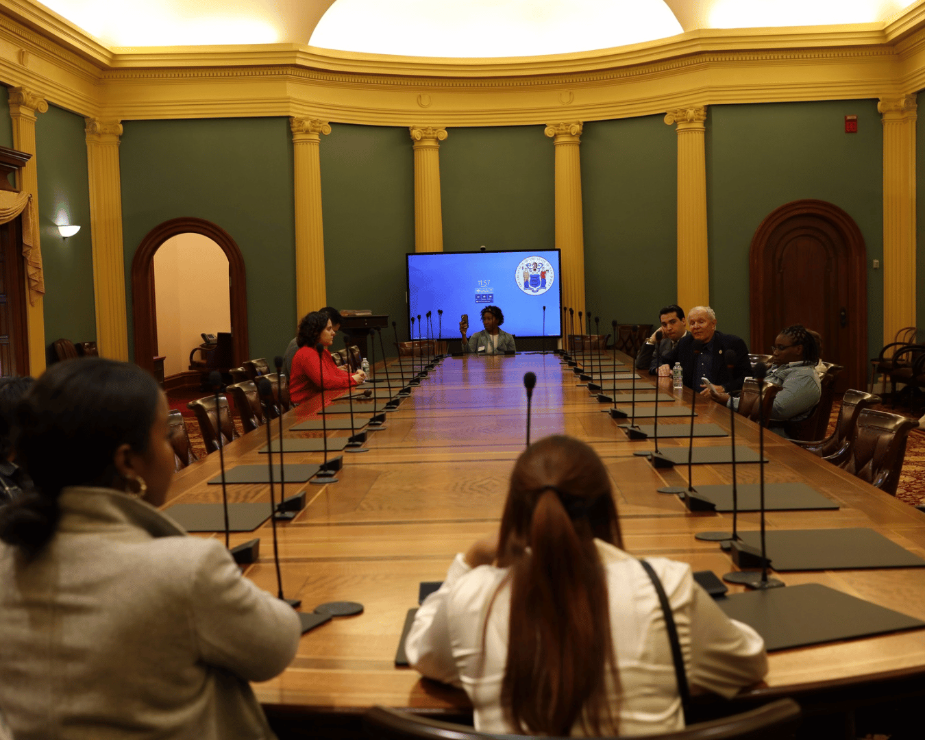 students at Trenton state house